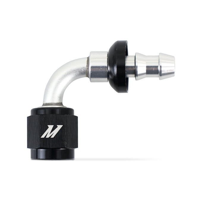90-Degree Push Lock Fitting - 4AN <br> Universal Fit