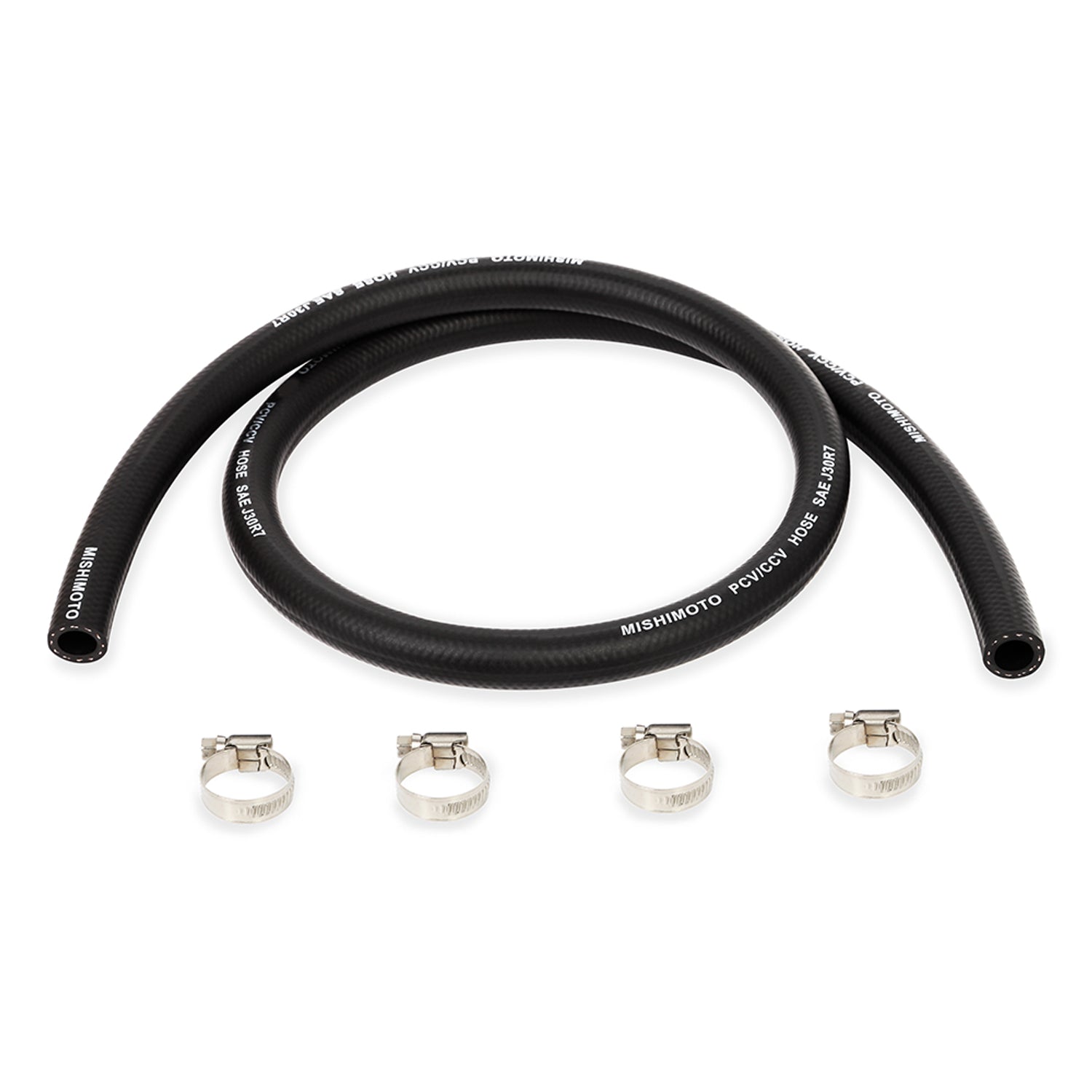 Universal Catch Can Hose w/ 4 Clamps <br> 3/8 in x 4ft