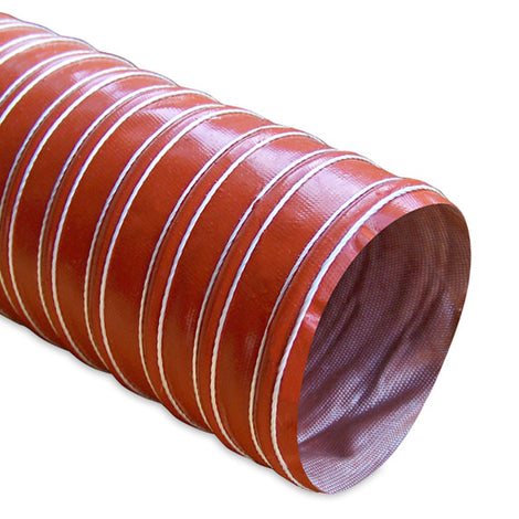Heat Resistant Silicone Ducting <br> 4 in x 12 ft