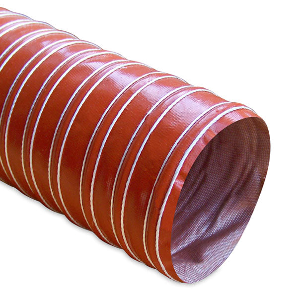 Heat Resistant Silicone Ducting <br> 4 in x 12 ft