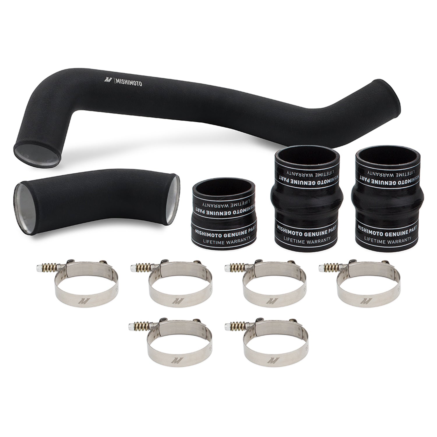 Hot-Side Pipe and Boot Kit Wrinkle Black <br> 17-19 Chevy Silverado GMC Sierra 2500 3500 HD