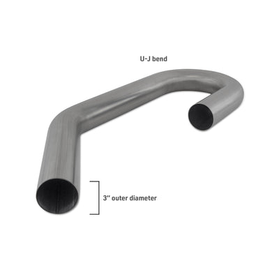 3 in U-J Bend Stainless Steel Exhaust Piping <br> Universal Fit