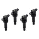 Set of 4 Performance Ignition Coil <br> 12-20 Hyundai Accent Veloster, Kia Rio Soul 1.6L