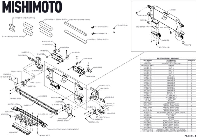 High Mount Intercooler Kit <br> 21-26 Ford Bronco 2.3L