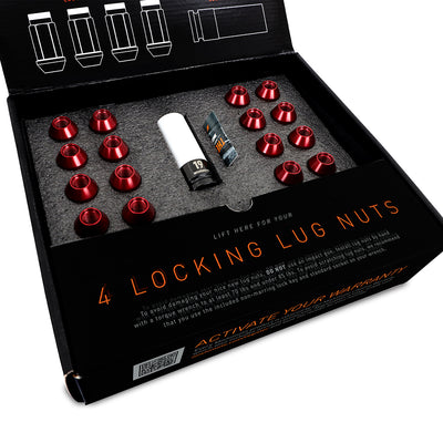 20pc Set Aluminum Locking Lug Nuts <br> Thread Size: M12x1.25