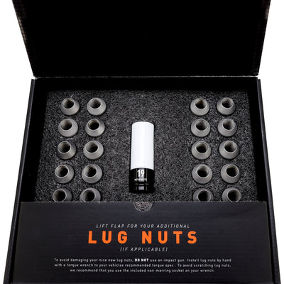 24pc Set Steel Locking Lug Nuts <br> 95-25 GM/Ford/Toyota/Nissan/Jeep/Lexus/INFINITI