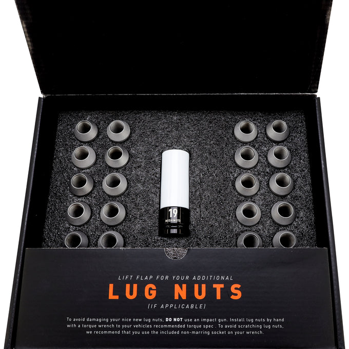 24pc Set Steel Locking Lug Nuts <br> 95-25 GM/Ford/Toyota/Nissan/Jeep/Lexus/INFINITI