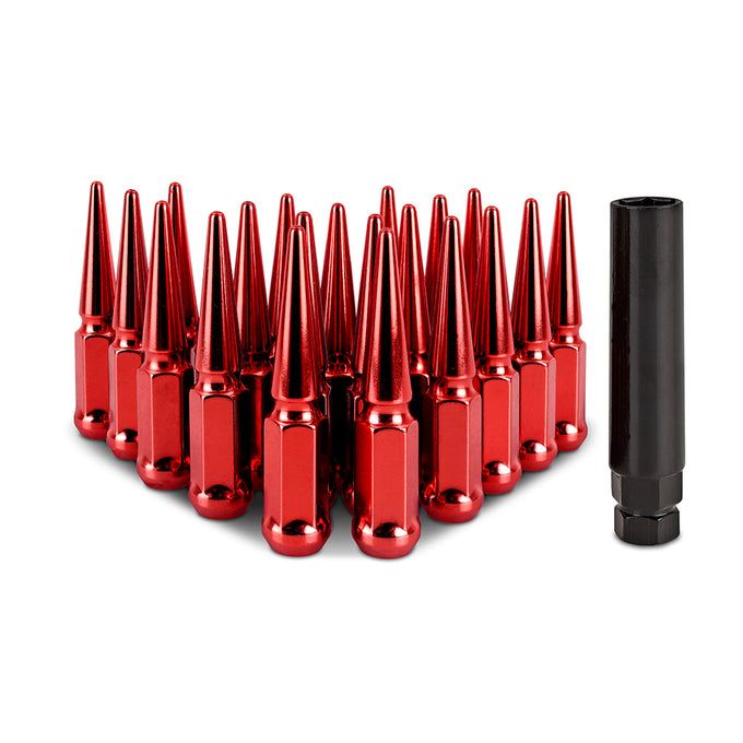 20pc Set Steel Spiked Lug Nuts <br> Thread Size: M12x1.5