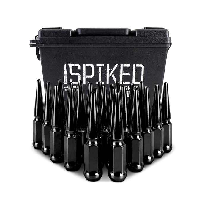 24pc Set Steel Spiked Lug Nuts <br> Thread Size: M12x1.5