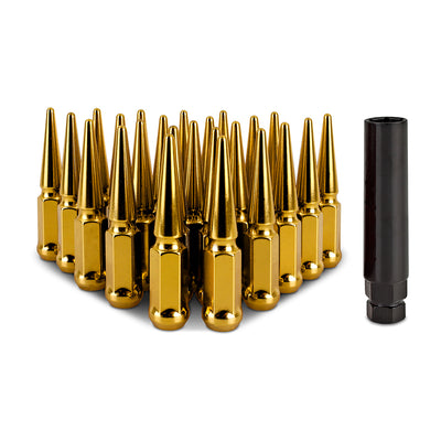 24pc Set Steel Spiked Lug Nuts <br> Thread Size: M12x1.5