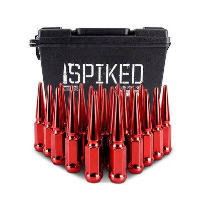 24pc Set Steel Spiked Lug Nuts <br> Thread Size: M12x1.5