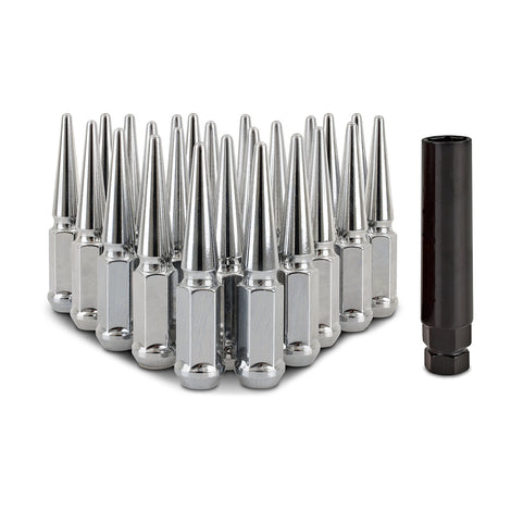 24pc Steel Spiked Lug Nuts <br> Thread Size: M14x1.5