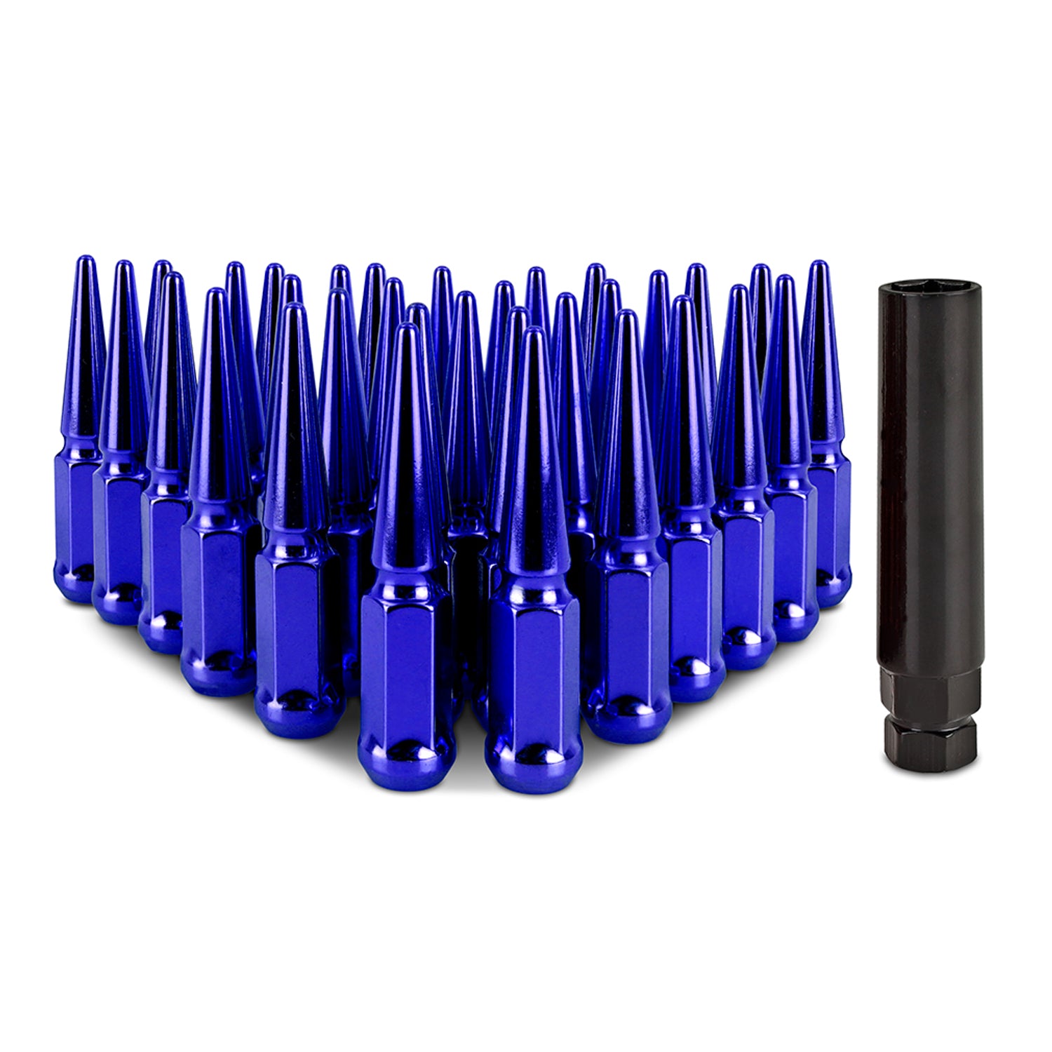 32pc Set Steel Spiked Lug Nuts <br> Thread Size: M14x1.5