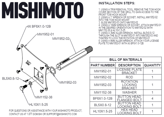 License Plate Relocation Kit <br> 23-25 Nissan Z 3.0L