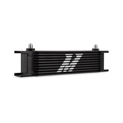 Universal - 6AN 10 Row Oil Cooler - Black <br> 12.95 L X 1.97 W X 3.8 in H