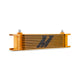 Universal -6AN 10 Row Oil Cooler - Gold <br> 12.95 L X 1.97 W X 3.8 in H