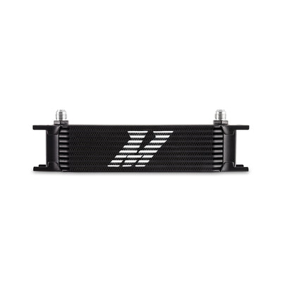 Universal -8AN 10 Row Oil Cooler - Black <br> 12.95 L X 1.97 W X 3.8 in H