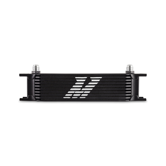 Universal -8AN 10 Row Oil Cooler - Black <br> 12.95 L X 1.97 W X 3.8 in H