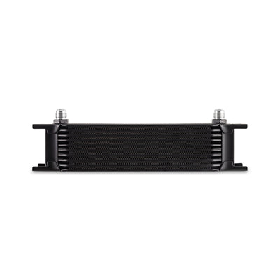 Universal -8AN 10 Row Oil Cooler - Black <br> 12.95 L X 1.97 W X 3.8 in H
