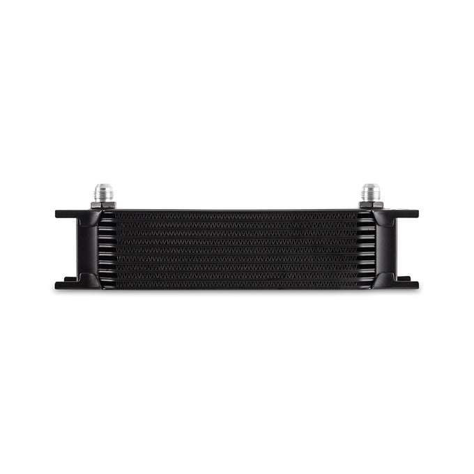 Universal -8AN 10 Row Oil Cooler - Black <br> 12.95 L X 1.97 W X 3.8 in H