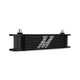 Universal -8AN 10 Row Oil Cooler - Black <br> 12.95 L X 1.97 W X 3.8 in H