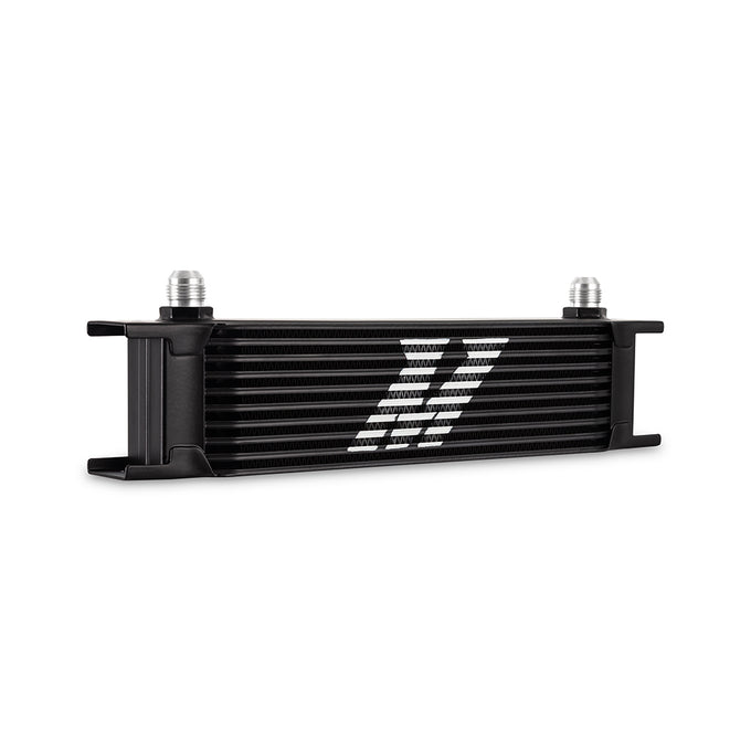 Universal -8AN 10 Row Oil Cooler - Black <br> 12.95 L X 1.97 W X 3.8 in H