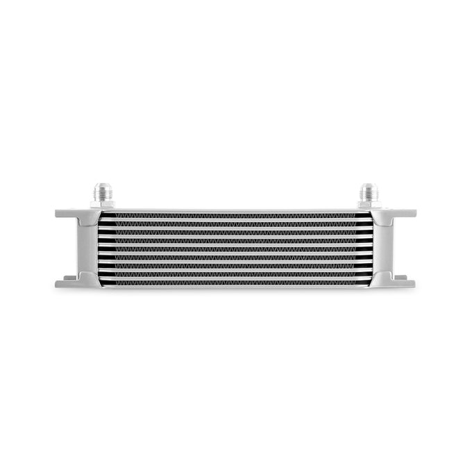 Universal -8AN 10 Row Oil Cooler - Silver <br> 12.95 L X 1.97 W X 3.8 in H