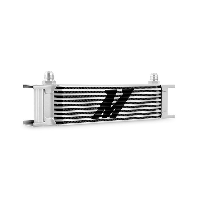 Universal -8AN 10 Row Oil Cooler - Silver <br> 12.95 L X 1.97 W X 3.8 in H