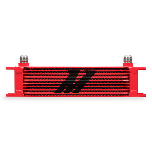 Universal 10 Row Oil Cooler - Red <br> 3.8 L X 1.97 W X 12.95 in H