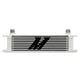 Universal 10 Row Oil Cooler - White <br> 3.8 L X 1.97 W X 12.95 in H