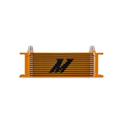 Universal 13-Row Oil Cooler Gold <br> 13 L X 3.7 W X 4.72 in H