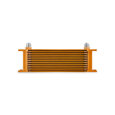 Universal 13-Row Oil Cooler Gold <br> 13 L X 3.7 W X 4.72 in H