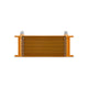 Universal 16-Row Oil Cooler Gold <br> 13 L X 3.7 W X 5.61 in H