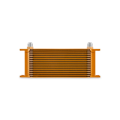 Universal 16-Row Oil Cooler Gold <br> 13 L X 3.7 W X 5.61 in H