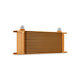 Universal 16-Row Oil Cooler Gold <br> 13 L X 3.7 W X 5.61 in H