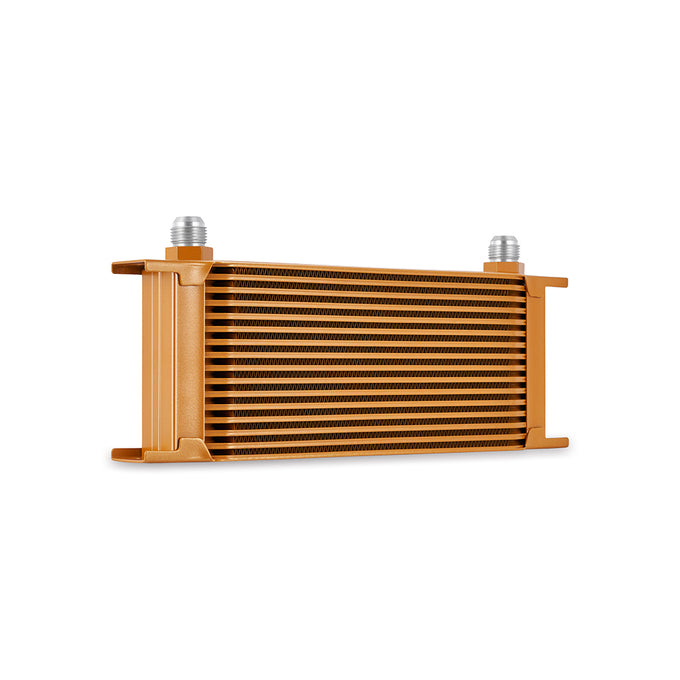 Universal 16-Row Oil Cooler Gold <br> 13 L X 3.7 W X 5.61 in H