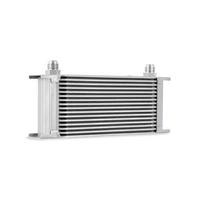 Universal 16-Row Oil Cooler Silver <br> 13 L X 3.7 W X 5.61 in H