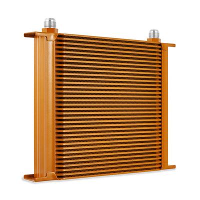 Universal 34 Row Oil Cooler - Gold <br> 13 L X 3.7 W X 11.06 in H