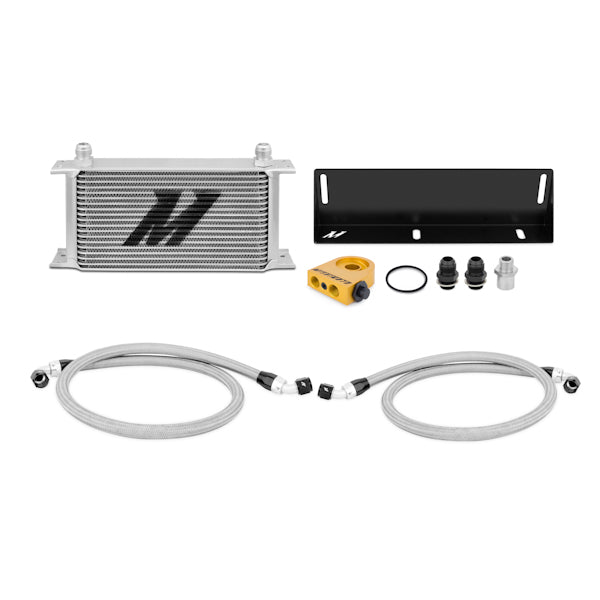 Thermostatic Oil Cooler Kit - Silver <br> 79-93 Ford Mustang