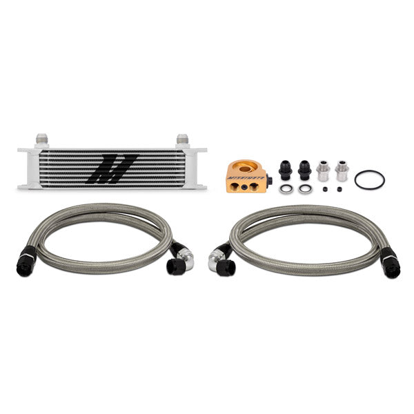 Universal Thermostatic 10 Row Oil Cooler Kit <br> 11 X 2.76 X 1.97