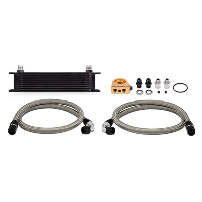 Universal Thermostatic 10 Row Oil Cooler Kit <br> 11 X 2.76 X 1.97