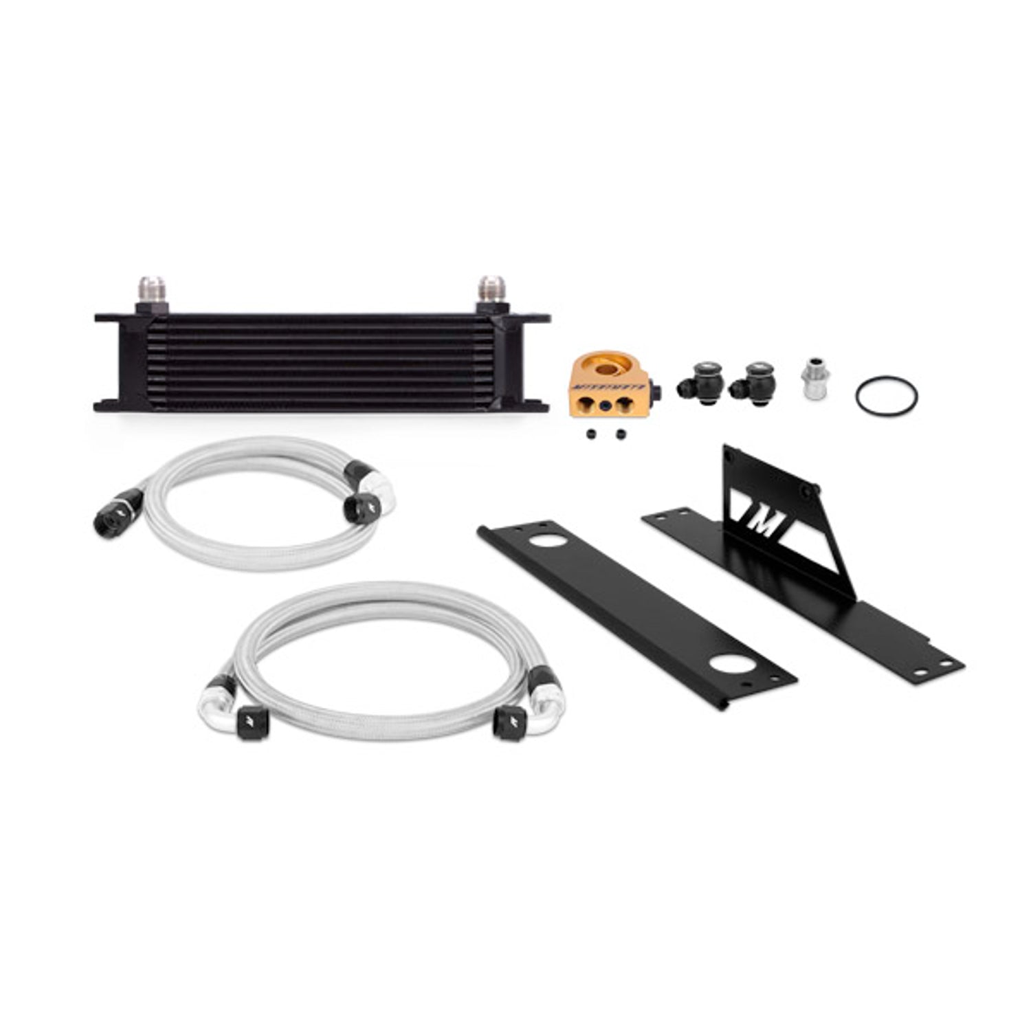 Thermostatic Oil Cooler Kit - Black <br> 02-05 Subaru Impreza