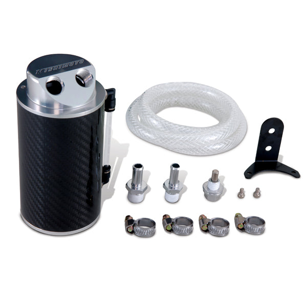 Carbon Fiber Oil Catch Can 10mm Fittings <br> Universal Fit