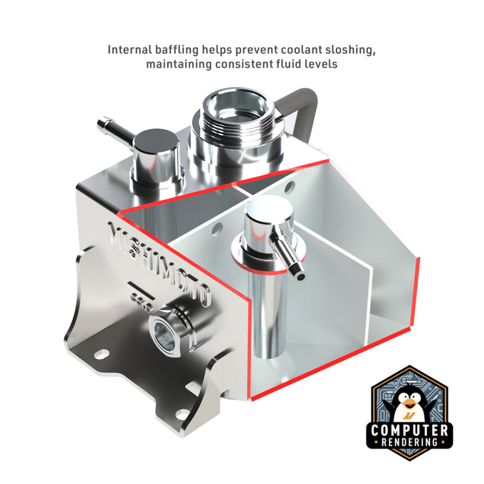 Aluminum Coolant Expansion Tank <br> 24-26 Ford Mustang 2.3L,5.0L