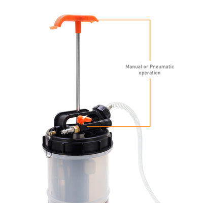 Fluid Extractor, Manual and Pneumatic, 5.6L <br> 9in L X 9in W X 20.5in in H