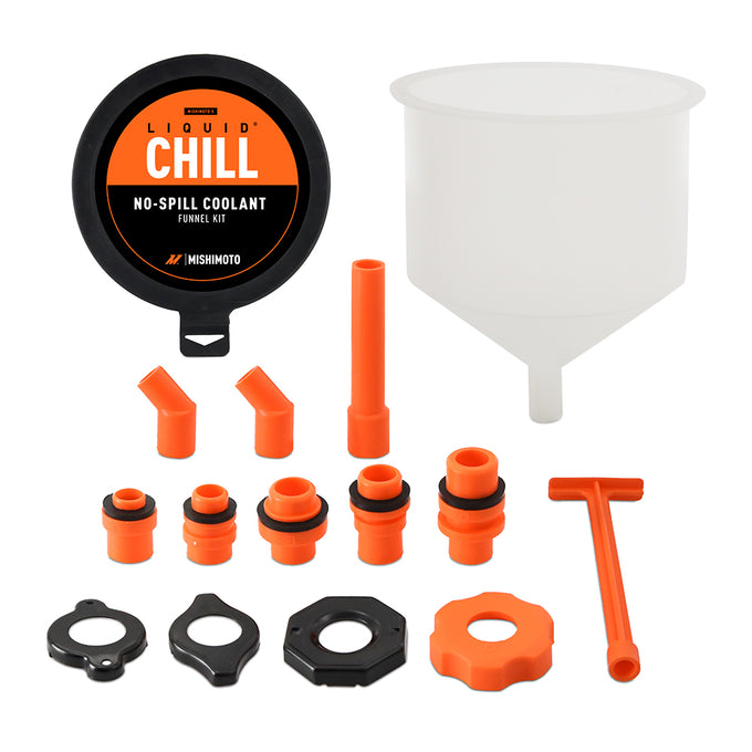 No-Spill Coolant Funnel Kit, 15 Piece <br> Universal Fit