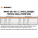 Hub Centric Wheel Spacers <br> 86-24 Toyota/Lexus 2GR-FE & 3GR-FE 3.0-3.5L V6