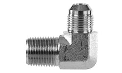 90 Degree Steel Double Male Fitting <br> AN-4 To 1/8 in NPT
