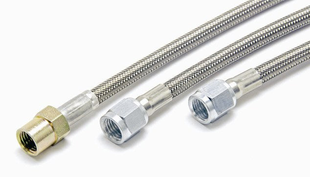24in Long Steel Braided Line <br> Double AN-4 Female