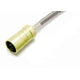 6 in Stainless Steel Braided Line <br> Hose End 2: -4 AN Female threads